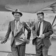 Will Rogers and Wiley Post photographed a short time before their fatal crash.